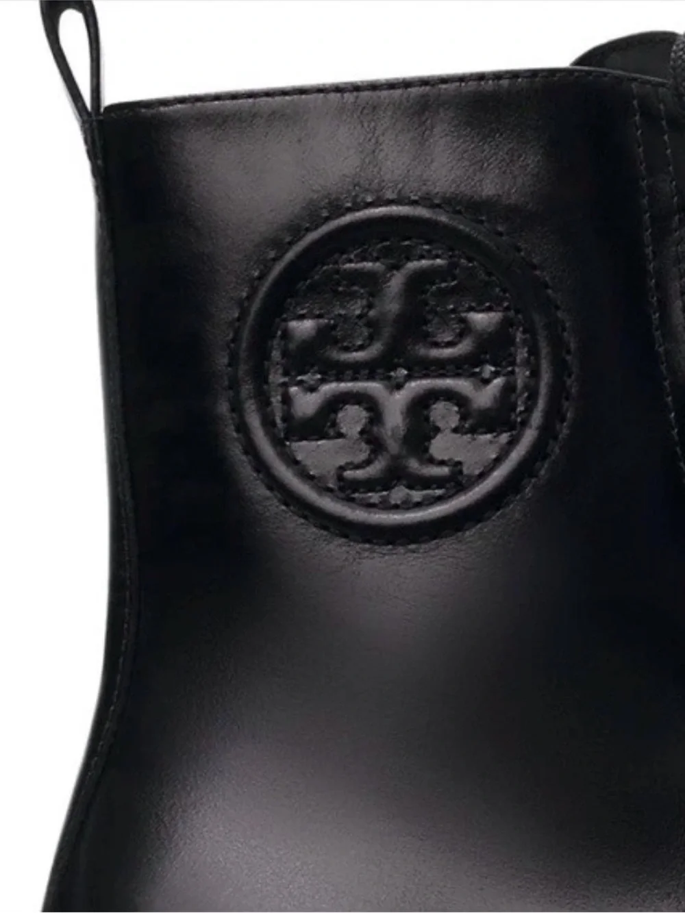 Tory Burch Lug Sole Ankle Boots Perfect Black Leather Lace Up Combat Size 7M New